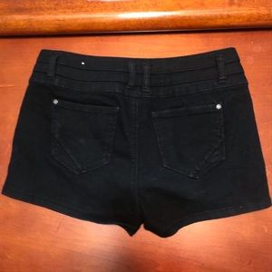 Black Shorts, triple button, tight fit